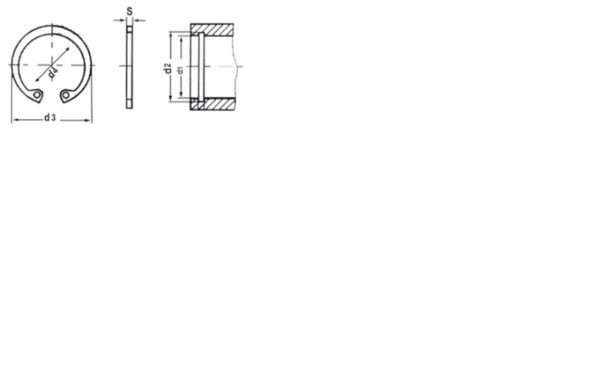 Circlips intérieur DIN 472 brut Diamètre : 12 mm- Vendu par 200 – Image 2