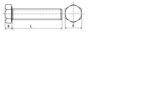 Vis tête hexagonale totalement filetée Laiton - 5 x 12 mm- Vendu par 200 – Image 2