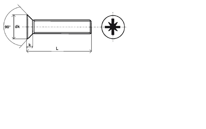 Vis à métaux tête fraisée Pozidriv® Inox A2 - 3 x 8 mm- Vendu par 200 – Image 2