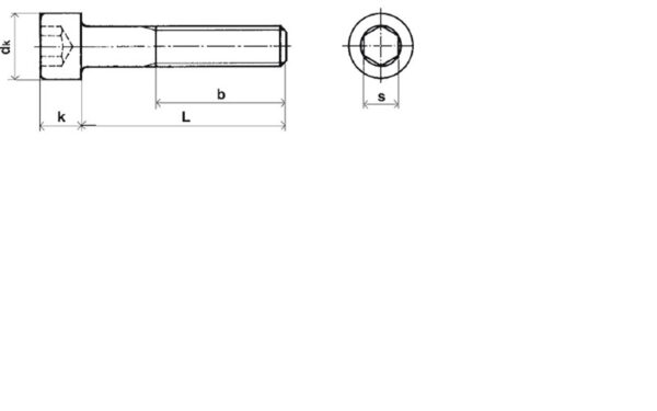 Vis tête cylindrique six pans creux (CHC) DIN 912 classe 8.8 Zingué - 3 x 8 mm- Vendu par 200 – Image 2