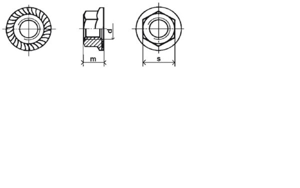 Écrou embase cranté CL8 DIN 6923 Zingué - 6 mm – Image 2