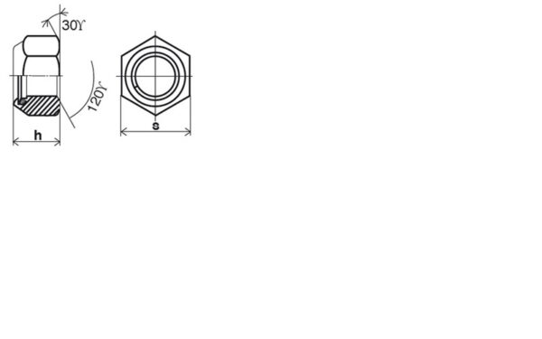 Écrou indesserrable DIN 985 Classe I8I Zingué - 4 mm – Image 2