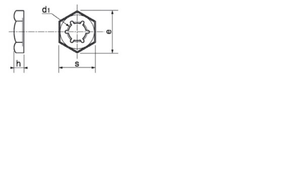 Écrou PAL DIN 7967 Zingué - 12 mm – Image 2
