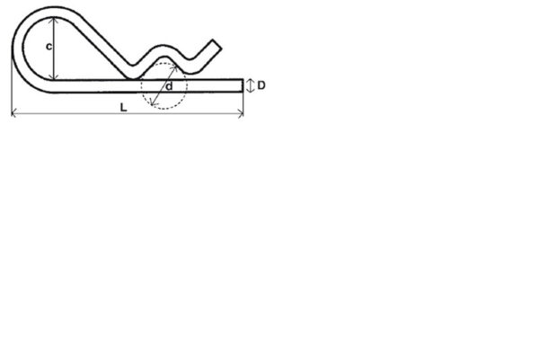 Goupille beta Zingué bichromaté - 2,5 mm- Vendu par 200 – Image 2