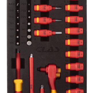 Insert cliquet et douilles isoles 1/4" (46 pcs)- OE 0660 - CLAS Equipements