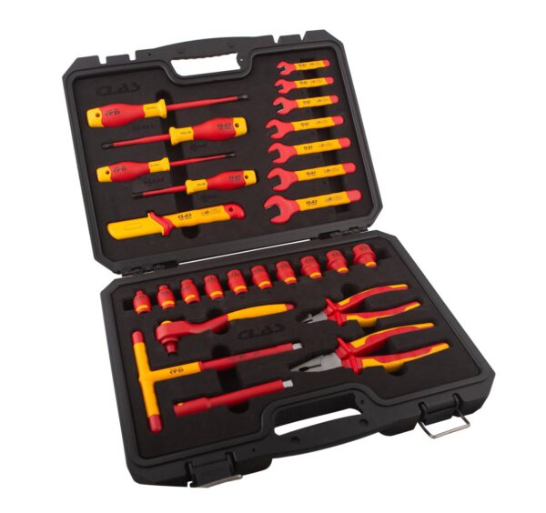 Coffret outils isoles 1000v vehicules hybrides et electriques (27pcs)- OE 0840 - CLAS Equipements