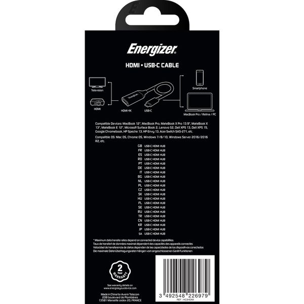 Adaptateur Type C vers HDMI 4K - black Energizer – Image 5