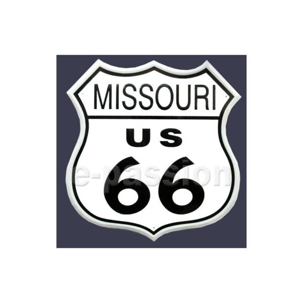 Plaque métal publicitaire 30 x 30 cm : Route 66 Missouri
