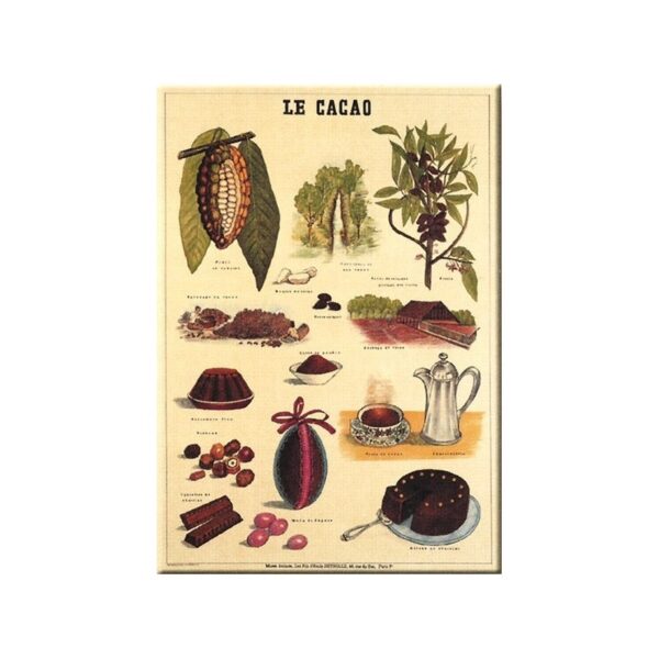 Plaque métal publicitaire 15x20cm plate : LE CACAO