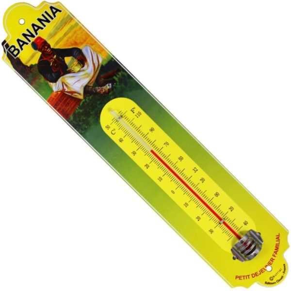 Thermomètre bombé hauteur 30cm Banania