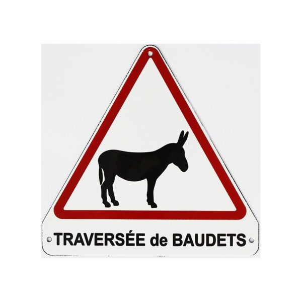 Plaque émaillée humoristique : TRAVERSÉE DE BAUDETS