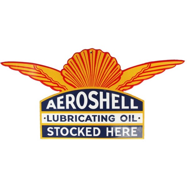 Plaque émaillée : HUILES AEROSHELL