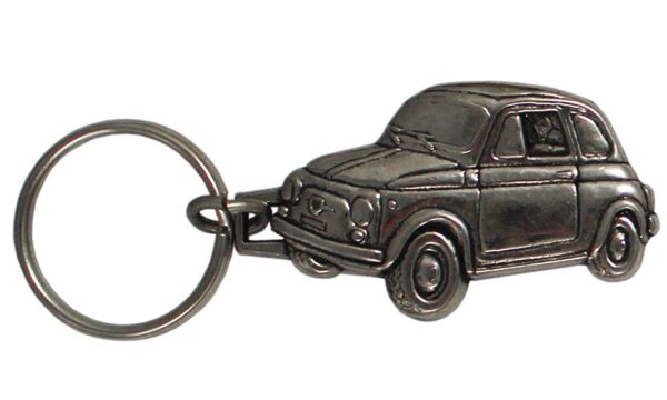 Porte-clés nickelé Fiat 500. – Image 2