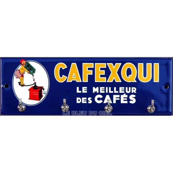 Accroche clés, torchons, etc.. émaillé : Cafexqui.