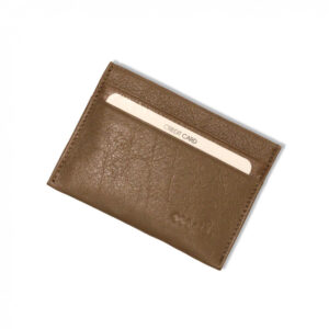 Protège CB Barrière RFID 4 cartes Cuir Tabac