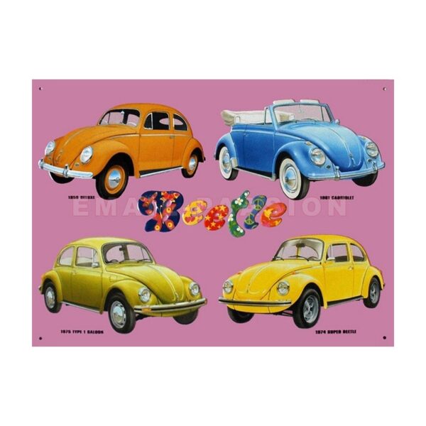 plaque publicitaire 30x40cm plate : Beetle 1956-1975