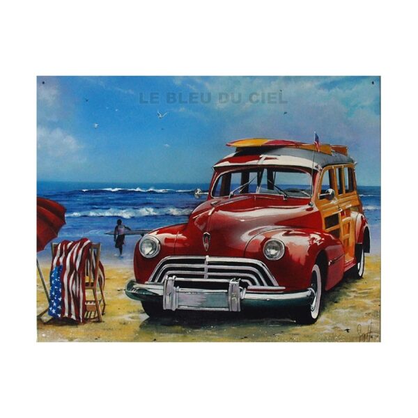 Plaque métal publicitaire 30x40cm plate : SURF USA.