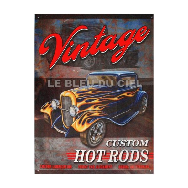 Plaque métal publicitaire 30x40cm plate : VINTAGE CUSTOM