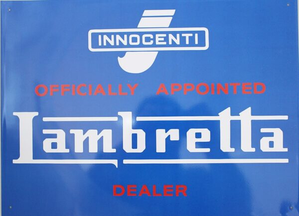 Plaque métal publicitaire 30x40cm plate : INNOCENTI LAMBRETTA. – Image 2