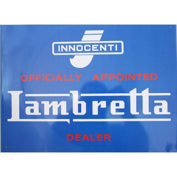 Plaque métal publicitaire 30x40cm plate : INNOCENTI LAMBRETTA.
