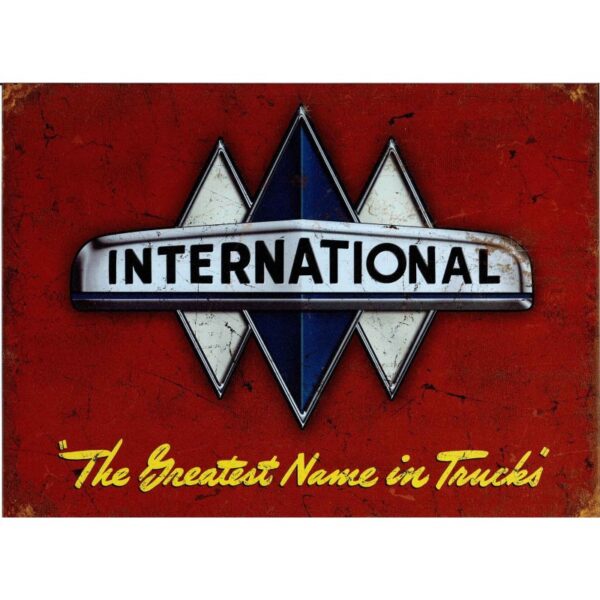 Plaque métal publicitaire 30x40cm plate : LOGO INTERNATIONAL.
