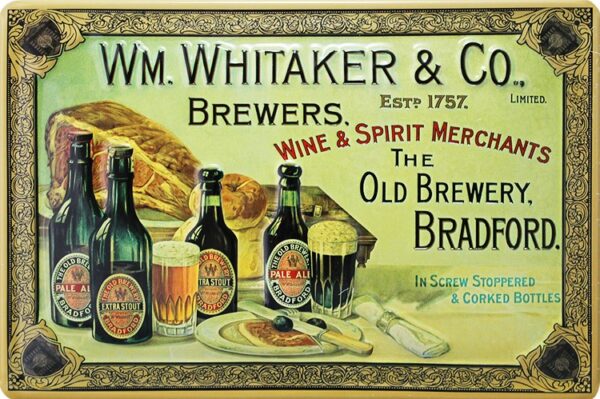 Plaque métal publicitaire 20x30cm bombée en relief : WM. WHITAKER & Co. – Image 2
