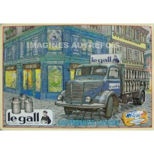 Plaque métal publicitaire 30x40cm bombée relief : LEGALL