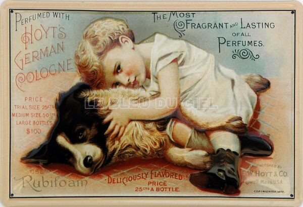 Plaque métal publicitaire 20x30cm bombée en relief : Parfum Eau de Cologne – Image 2