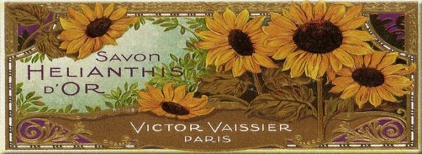 Plaque métal publicitaire 17,5x45 cm plate : SAVON HELIANTHIS D'OR – Image 2