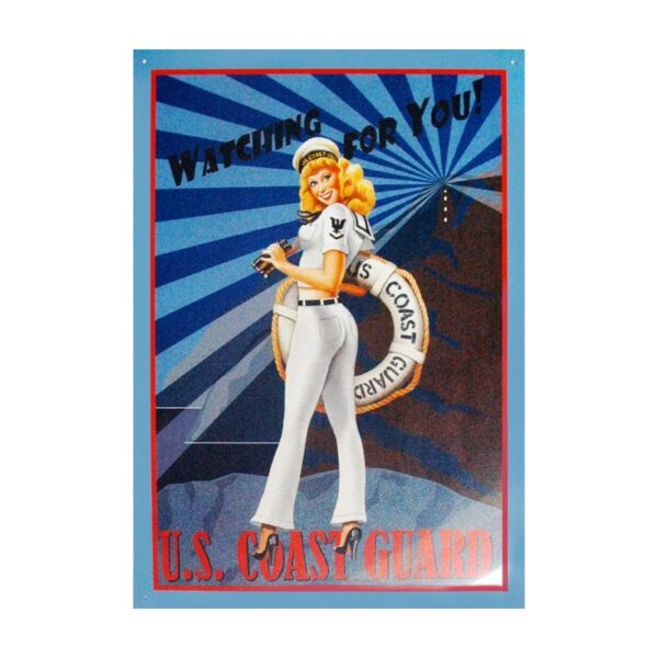 Plaque métal publicitaire 30x40cm plate : US COAST GUARD.
