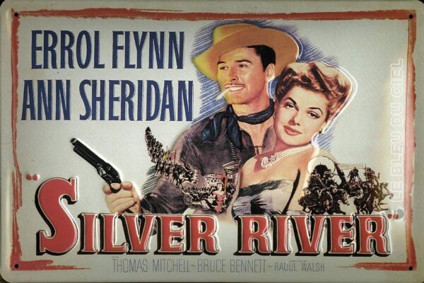 Plaque métal publicitaire 20x30cm bombée relief : SILVER RIVER – Image 2