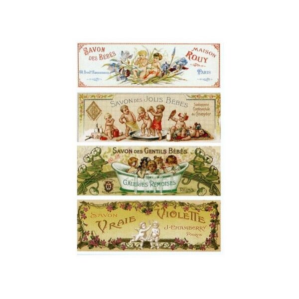 Plaque métal publicitaire 15x21cm bombée : Savon des bébés.