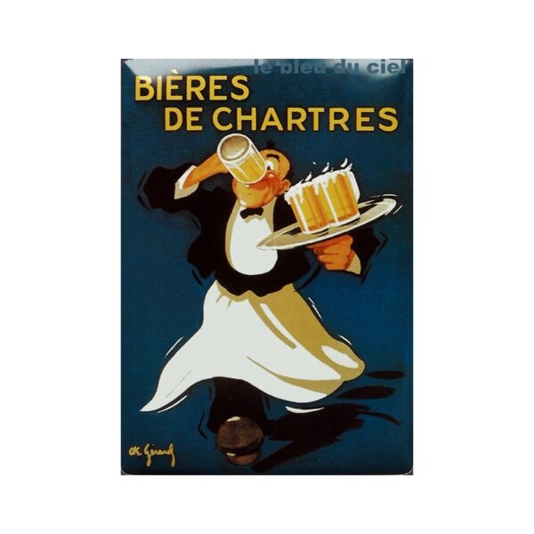 Plaque métal publicitaire 15x20cm plate : Bières de Chartres