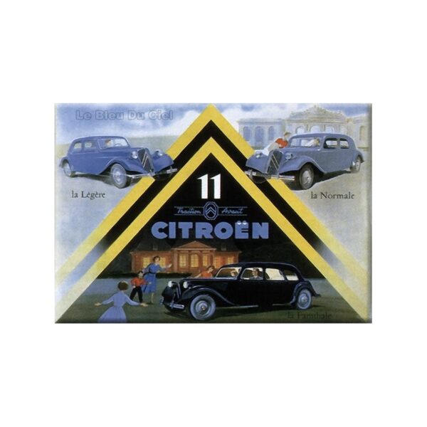 plaque métal publicitaire plate 15 x 21cm : Citroën traction 11