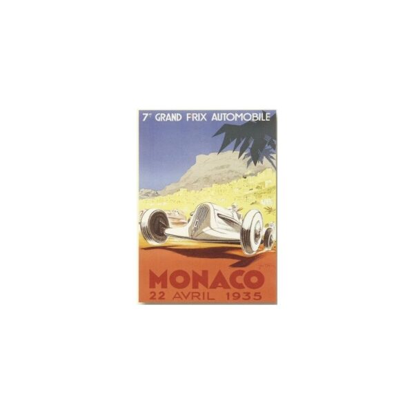 plaque métal publicitaire bombée 15 x 21cm : MONACO 22 Avril 1935.