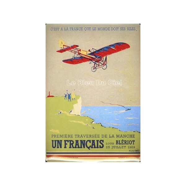 Plaque métal publicitaire 15x20cm plate : Louis BLÉRIOT