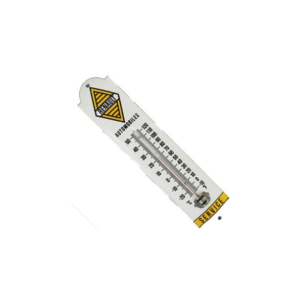 Thermomètre émaillé bombé hauteur 30cm : RENAULT SERVICE