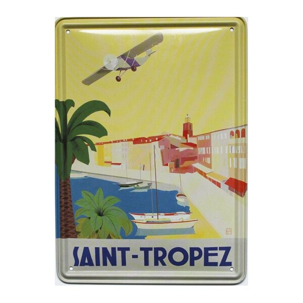 Plaque métal publicitaire : Port de Saint-Tropez.