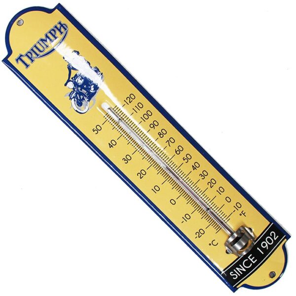 Thermomètre émaillé bombé hauteur 30cm : TRIUMPH – Image 2