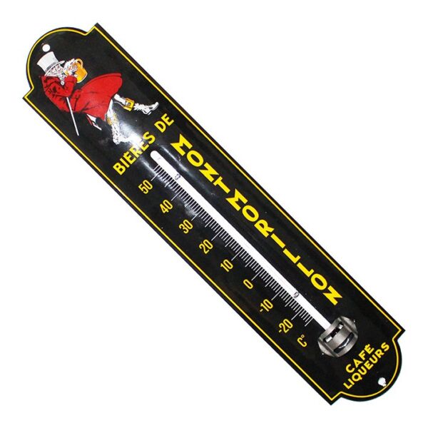 Thermomètre émaillé bombé hauteur 30cm : BIÈRE DE MONTMORILLON – Image 2