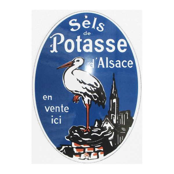 Plaque émaillée : SELS DE POTASSE