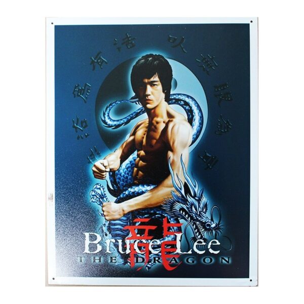 Plaque métal publicitaire 30x40cm plate : BRUCE LEE