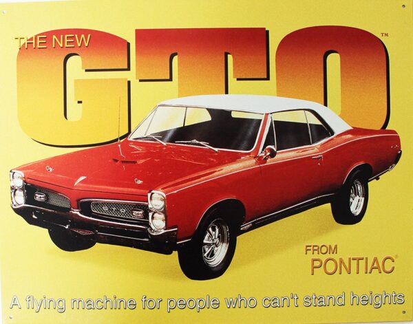 Plaque métal publicitaire 30 x 40 cm : Pontiac GTO – Image 2