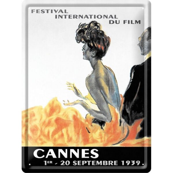plaque métal publicitaire 30x40cm : FESTIVAL DE CANNES
