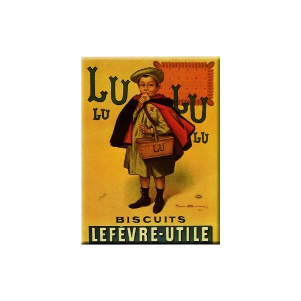 Plaque métal publicitaire 30x40cm plate : LU ENFANT