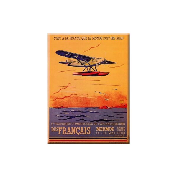 Plaque métal publicitaire 30x40cm plate : Mermoz
