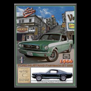 plaque métal publicitaire 30x40cm relief : MUSTANG SAN FRANCISCO