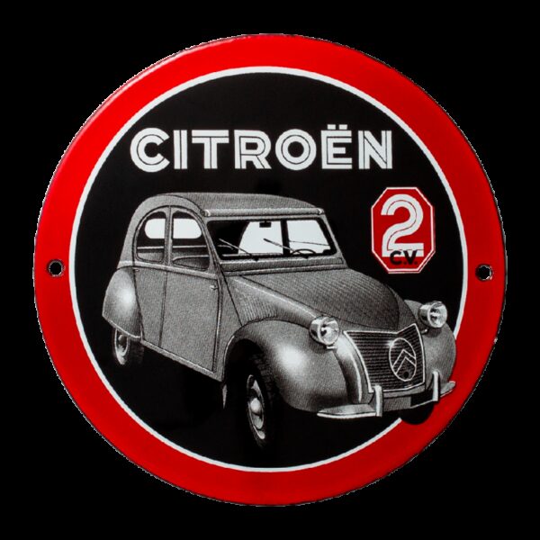 plaque émaillée : Citroën 2CV