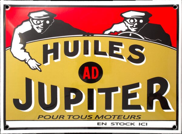 Plaque émaillée bombée : HUILES JUPITER – Image 2
