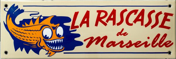 Plaque émaillée 10 x 30 cm plate : La Rascasse de Marseille – Image 2